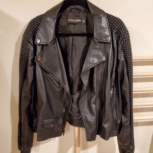 Gabrielle Union x New York & Company | Faix Leather Jacket | Black | SZ XXL